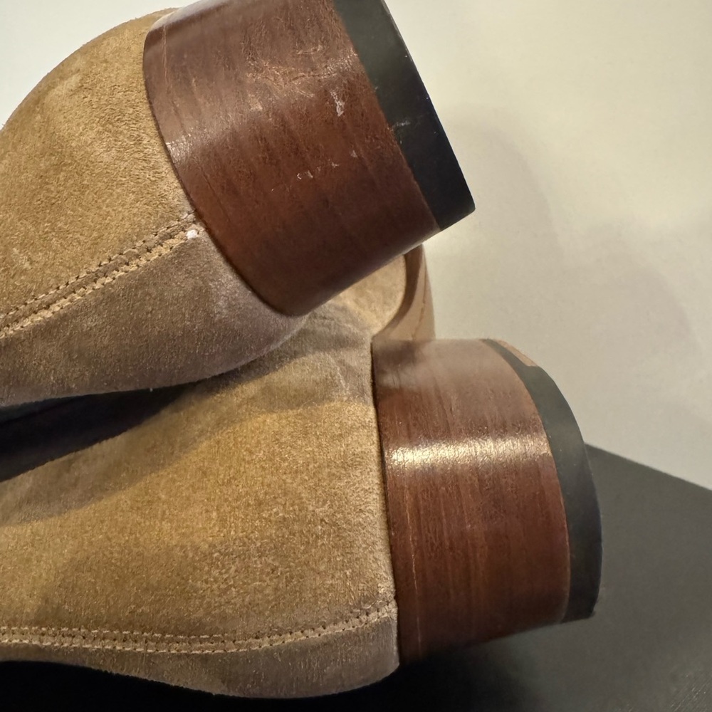 Saint Laurent Taupe Suede Chelsea Boots - Picture 5 of 8